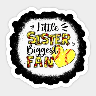 Softball Sister Shirt Little Sister Biggest Fan Sticker